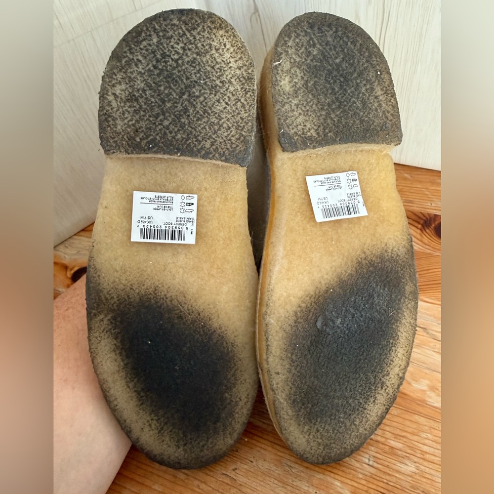 Clarks Originals Desert Boots Sand Suede Leather Women’s 7 Very Good Condition - Picture 11 of 12
